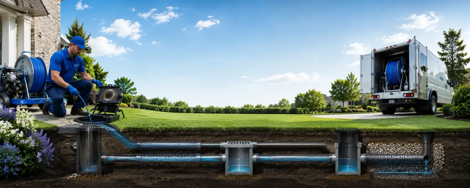 Outdoor drain cleaning information for Meadow, UT